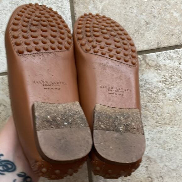 RALPH LAUREN COLLECTION DASITA Tan Leather Driver Loafer Moccasin Shoes - Picture 8 of 16